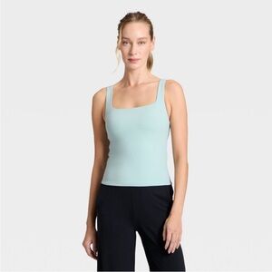 Women's Light Blue Square Neck Tank Top - XXL - NWT